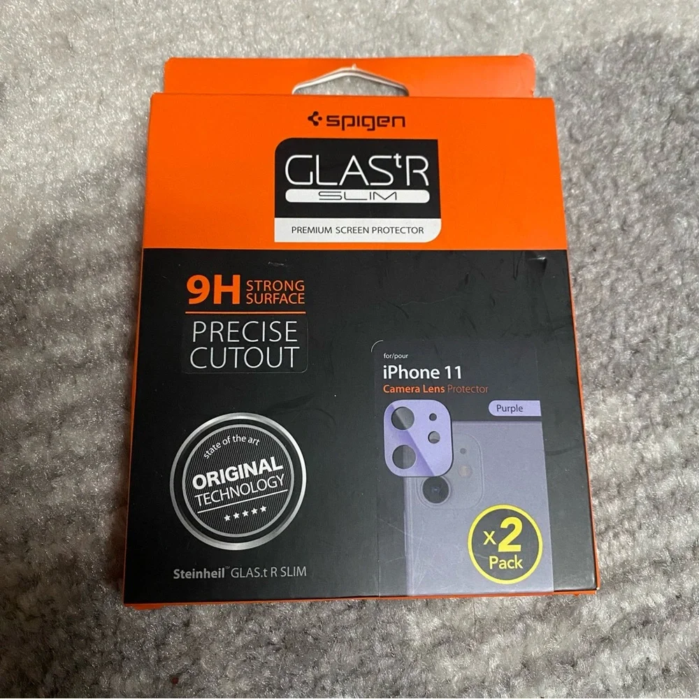 GLASR Slim Purple Camera Lens iPhone 11 Glass Screen Protector